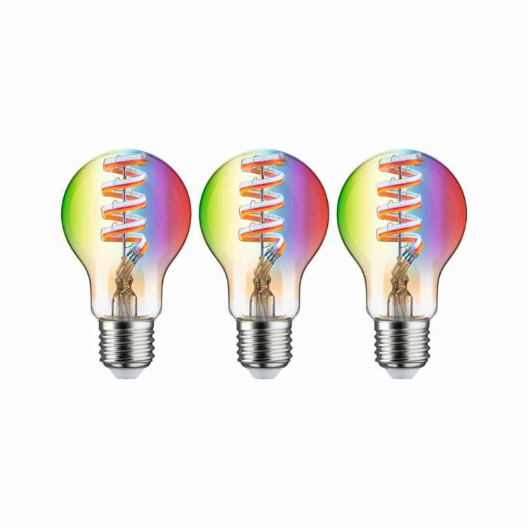 Paulmann Filament 230V Smart Home Zigbee 3.0 LED Birne E27  3x470lm 3x6,3W RGBW+ dimmbar Gold