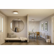 Selection Bathroom LED Deckenleuchte Oka IP44  White Switch 950lm 230V 24W  Holzoptik