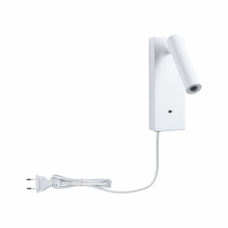 Paulmann LED Wand-Leselampe Hulda Weiß matt dimmbar mit USB-C Ladebuchse und flexiblen Leuchtenkopf 3000K 130lm