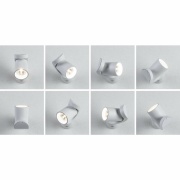 LED Außenwandleuchte Cuff Bewegungsmelder  IP44  76x217mm 3000K 10W 700lm 230V 70° Weiß Aluminium