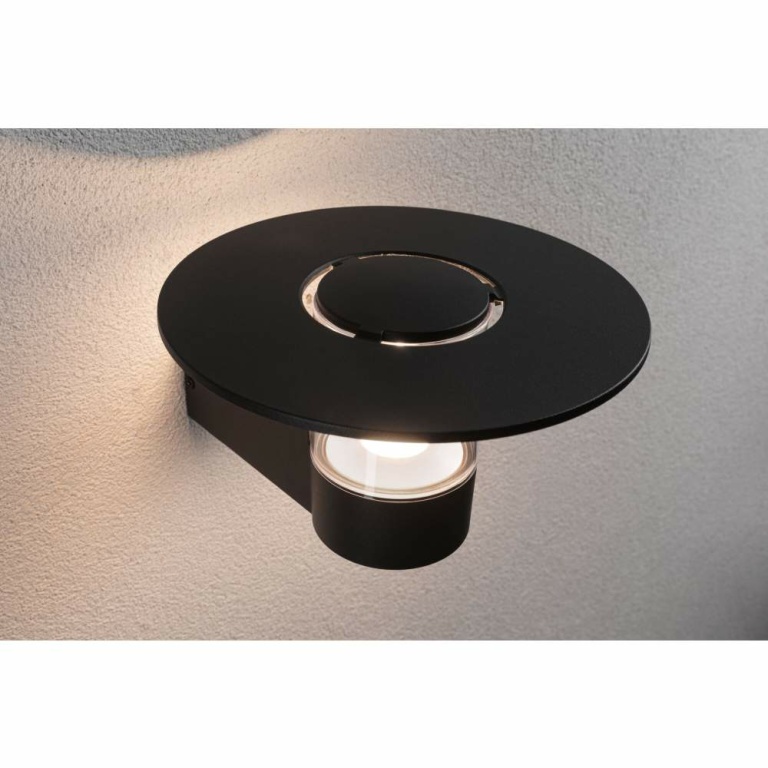 Paulmann LED Außenwandleuchte Sienna Bewegungsmelder mit Hochfrequenz-Sensor seewasserresistent IP44  212mm 3000K 9 / 1x3W 500lm 230V  Anthrazit Aluminium