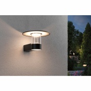 LED Außenwandleuchte Sienna Bewegungsmelder mit Hochfrequenz-Sensor seewasserresistent IP44  212mm 3000K 9 / 1x3W 500lm 230V  Anthrazit Aluminium