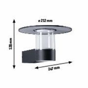 LED Außenwandleuchte Sienna Bewegungsmelder mit Hochfrequenz-Sensor seewasserresistent IP44  212mm 3000K 9 / 1x3W 500lm 230V  Anthrazit Aluminium