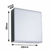 LED Außenwandleuchte Azalena Bewegungsmelder mit Hochfrequenz-Sensor  IP44  250x97mm 3000K 8,5W 700lm 230V  Anthrazit Kunststoff#Aluminium