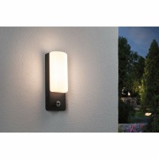 LED Außenwandleuchte Bonnie Bewegungsmelder  IP44  93x77mm 3000K 8,5W 560lm 230V  Anthrazit Aluminium