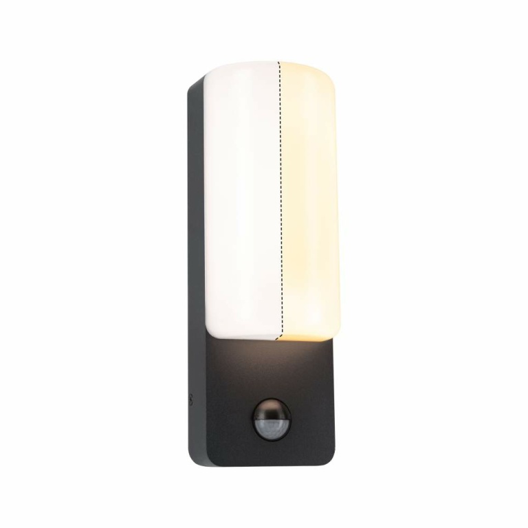 Paulmann LED Außenwandleuchte Bonnie Bewegungsmelder insektenfreundlich und seewasserresistent IP44  93x77mm 2200 - 3000K 8,5W 560lm 230V  Anthrazit Aluminium