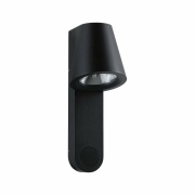 LED Außenwandleuchte Caissa Bewegungsmelder mit Hochfrequenz-Sensor  IP44  105x127mm 3000K 9W 700lm 230V 65° Anthrazit Aluminium