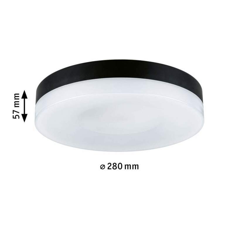 Paulmann LED Deckenleuchte 3-Step-Dim Amalie    2700K 1000lm 230V 16W dimmbar Schwarz matt