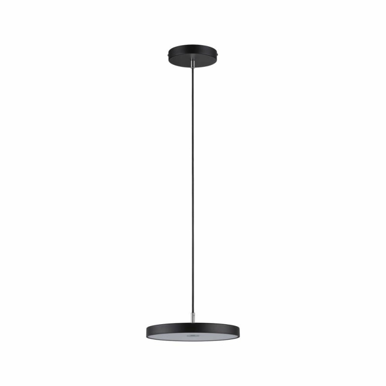 Paulmann LED Pendelleuchte 3-Step-Dim Hildor 22W Schwarz matt höhenverstellbares Textilkabel