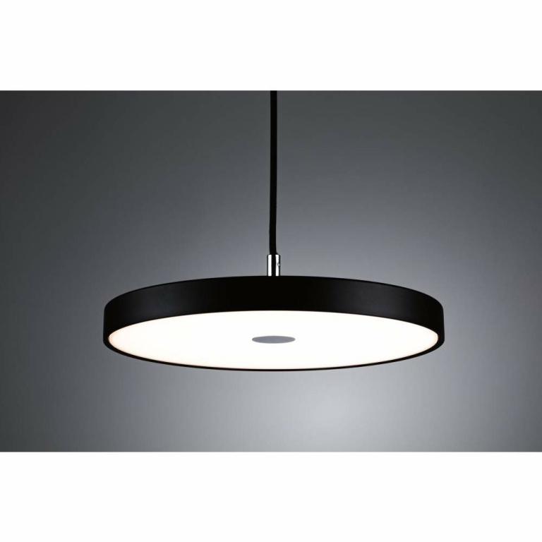 Paulmann LED Pendelleuchte 3-Step-Dim Hildor 22W Schwarz matt höhenverstellbares Textilkabel