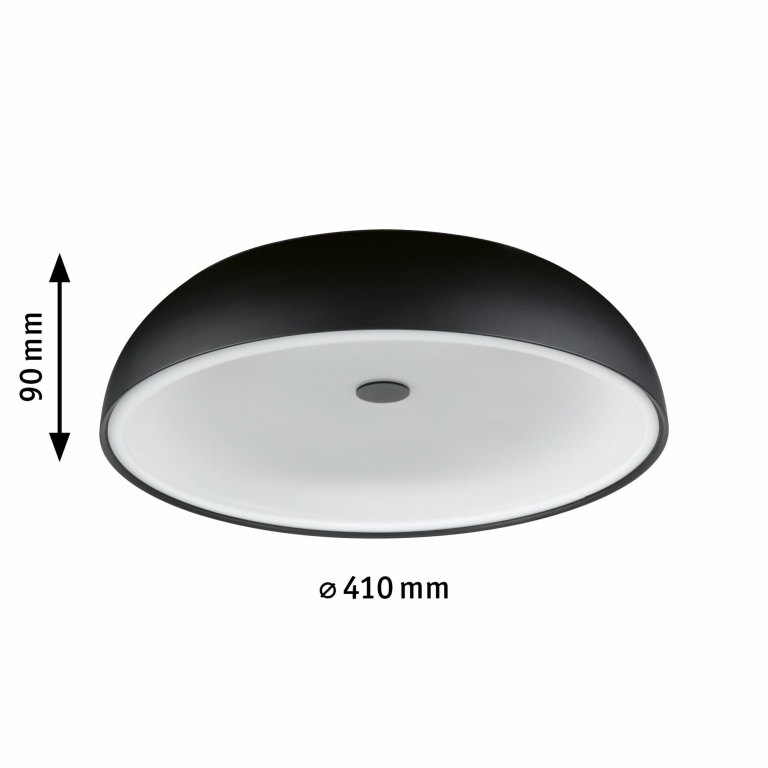 Paulmann LED Deckenleuchte 3-Step-Dim Jaron 2700K 1900lm 230V 26,5W dimmbar Schwarz matt