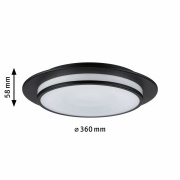 LED Deckenleuchte 3-Step-Dim Egron    2700K 750lm 230V 16W dimmbar Schwarz matt