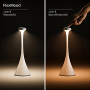 Akku-Tischleuchte Nudrop 290mm dünenbeige 2,2W Flex-Mood 2200K/2700K IP54 168/197lm