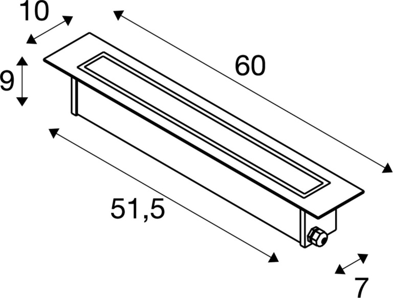 SLV DASAR® 600, Bodeneinbauleuchte, 18W, 3000K, IP65/IP67, quadratisch, edelstahl