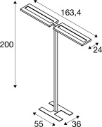 WORKLIGHT PRO, Stehleuchte, 150W, 4000K, Touch, schwarz