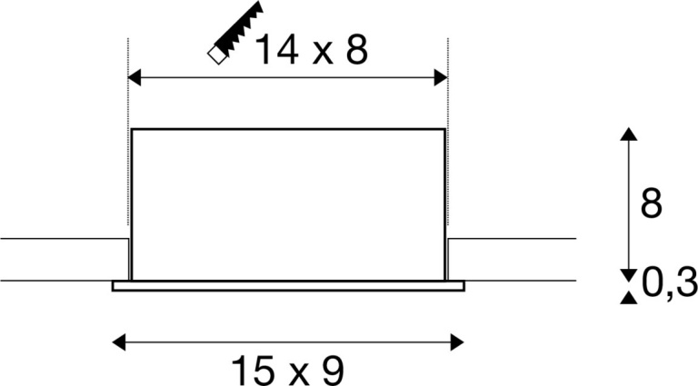 SLV KADUX, Deckeneinbauleuchte, double, 3000K, 38°, IP 20, quadratisch, weiß