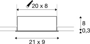 KADUX, Deckeneinbauleuchte, triple, 3000K, 38°, IP 20, quadratisch, schwarz