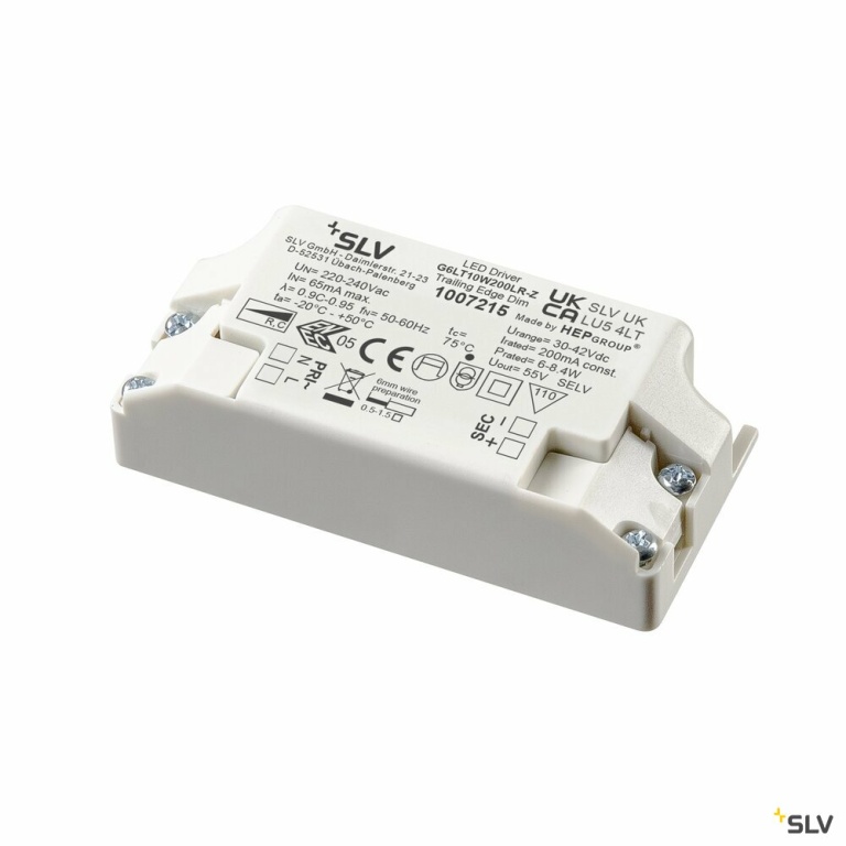 SLV LED Treiber 10W, 200mA, PHASE, inkl. Zugentlastung