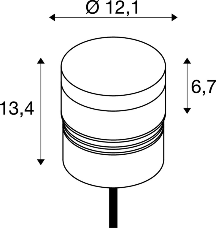 SLV M-POL S Polehead 180°, entblendet, Leuchtenkopf, anthrazit, 10W, 700lm, 2700K, CRI80, DALI