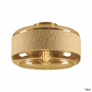 PANTILO ROPE 27, Wand- und Deckenaufbauleuchte, zylindrisch, 1x max. 15W E27, gold