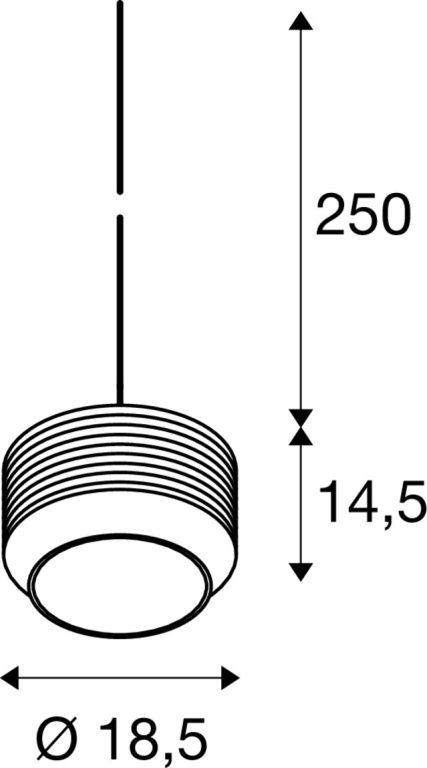 SLV PANTILO ROPE 19, Pendelleuchte, 250cm, E27, 15W, silber