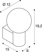 VARYT, Wandaufbauleuchte, rund, 1x max. 6W E14, weiß