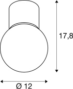 VARYT, Deckenaufbauleuchte, rund, 1x max. 6W E14, kupfer