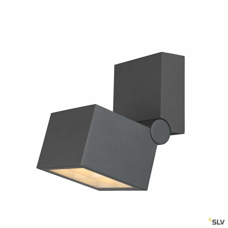 SLV S-CUBE, Wand- und Deckenaufbauleuchte, 2700/3000K, 15W, PHASE, 80°, anthrazit