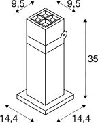 S-CUBE 35, Stehleuchte, 15W, 2700/3000K, PHASE, anthrazit