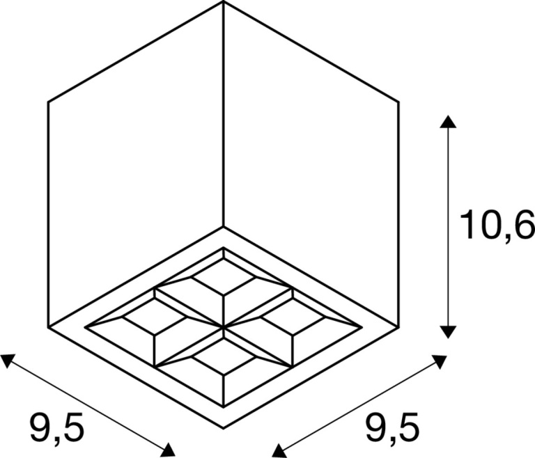 SLV S-CUBE, Deckenaufbauleuchte, 2700/3000K, 15W, PHASE, 80°, anthrazit