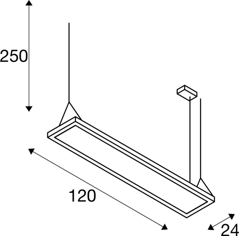 SLV WORKLIGHT PRO 120, Pendelleuchte, 120cm, 4000K, DALI, Touch, schwarz