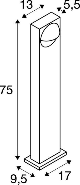 SLV LID I 75, Stehleuchte, 29W, 2700/3000K, PHASE, anthrazit