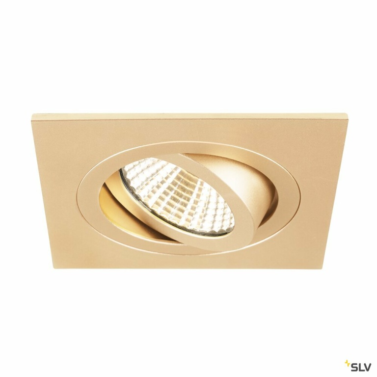 SLV NEW TRIA® 75, Deckeneinbauring, L: 9 B: 9 H: 2.6 cm, IP 20, roségold