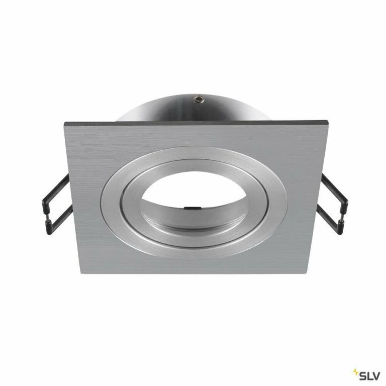 SLV NEW TRIA® 75, Deckeneinbauring, L: 9 B: 9 H: 2.6 cm, IP 20, aluminium