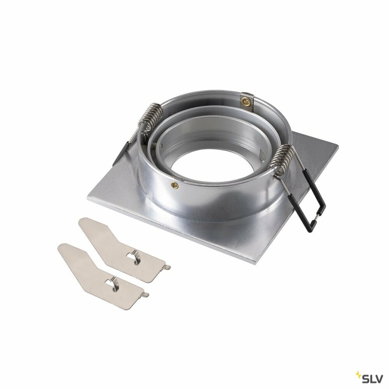 SLV NEW TRIA® 75, Deckeneinbauring, L: 9 B: 9 H: 2.6 cm, IP 20, aluminium