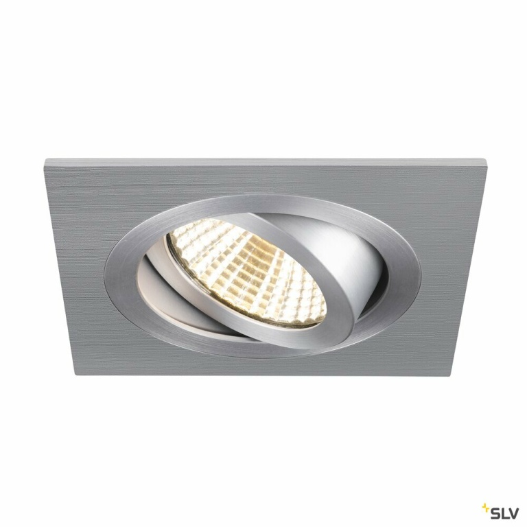 SLV NEW TRIA® 75, Deckeneinbauring, L: 9 B: 9 H: 2.6 cm, IP 20, aluminium