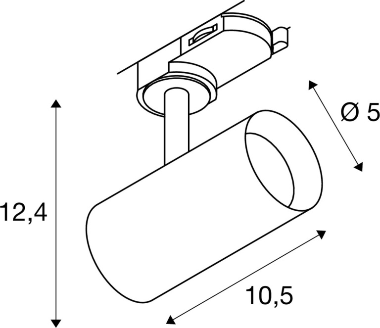 SLV NOBLO® SPOT, 3~ Spot, rund, 2000-3000K, 8.4 W, Dim-to-Warm, Phasenabschnitt, 36°, schwarz