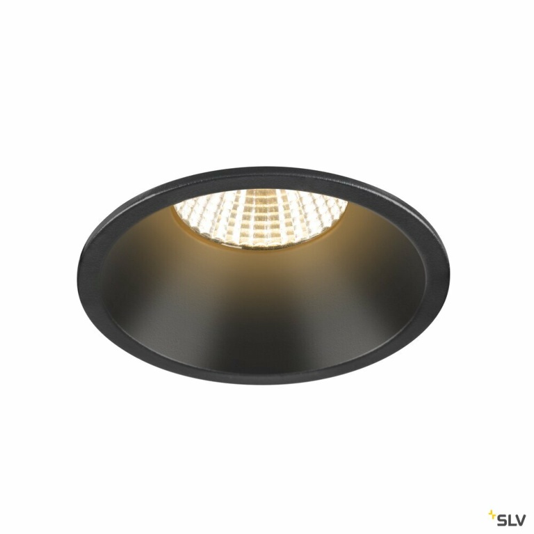 SLV NEW TRIA® 75, Deckeneinbauring, vertieft, D: 8.2 H: 4.3 cm, IP 20, schwarz