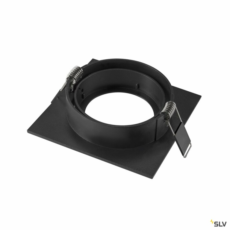 SLV NEW TRIA® 95, Deckeneinbauring, L: 11 B: 11 H: 2.6 cm, IP 20, schwarz