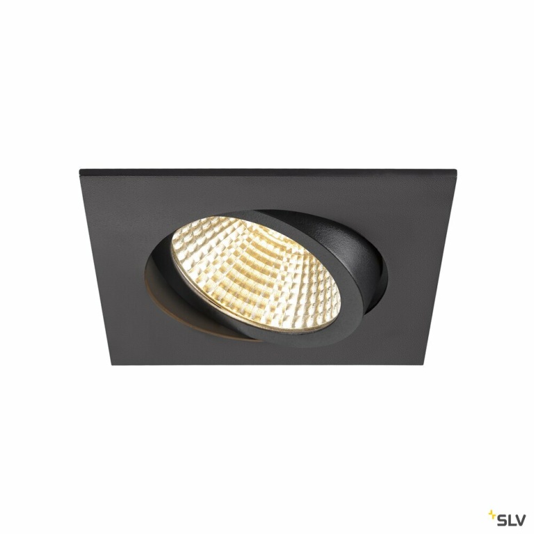 SLV NEW TRIA® 95, Deckeneinbauring, L: 11 B: 11 H: 2.6 cm, IP 20, schwarz