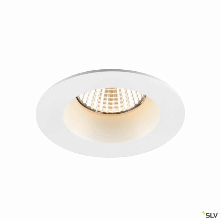 SLV NEW TRIA® 68, Deckeneinbauleuchte, 2700K, 38°, IP 20 / IP 65, rund, weiß