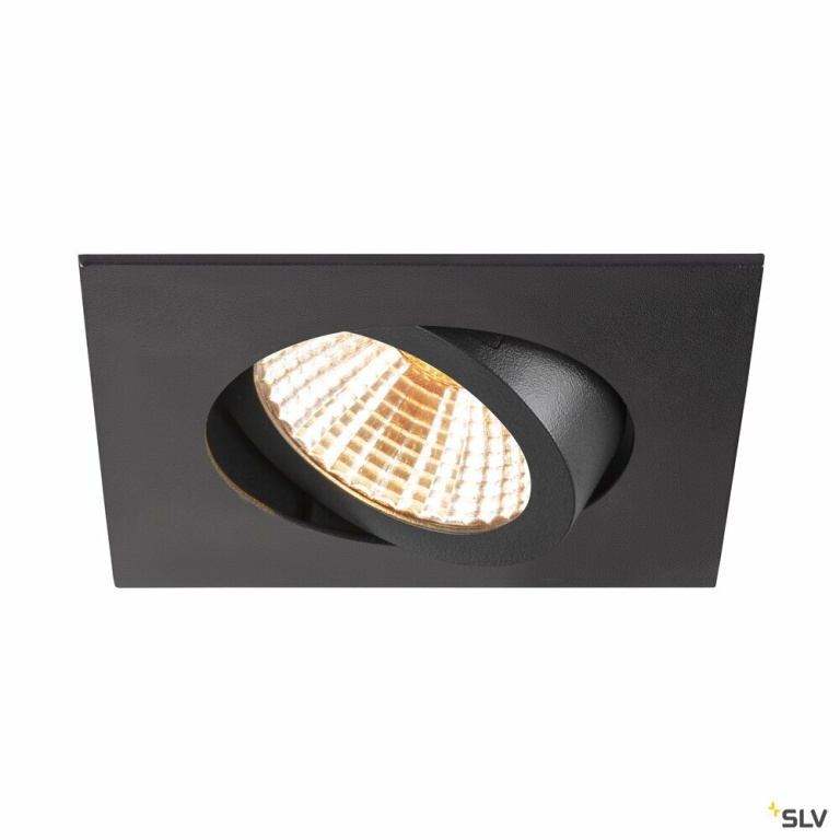 SLV NEW TRIA® 68, Deckeneinbauleuchte, 1800-3000K, 38°, IP 20, quadratisch, schwarz