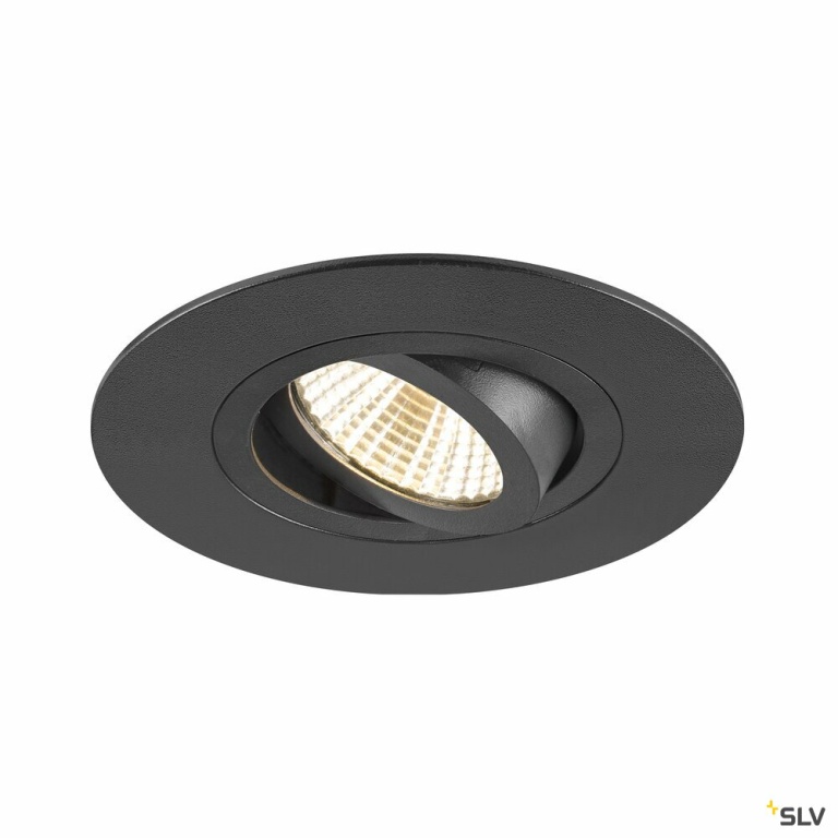 SLV NEW TRIA® 75 XL, Deckeneinbauring, D: 11 H: 2.6 cm, IP20, schwarz