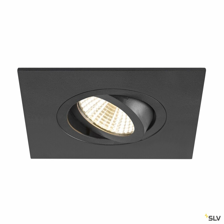 SLV NEW TRIA® 75 XL, Deckeneinbauring, L: 11 B: 11 H: 2.6 cm, schwarz