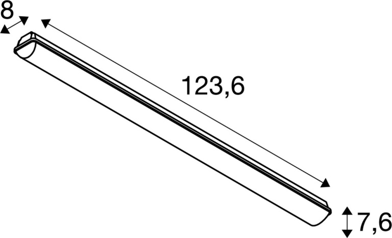 SLV WATERPROOF V 1200, 18/32W 830/840 IP66