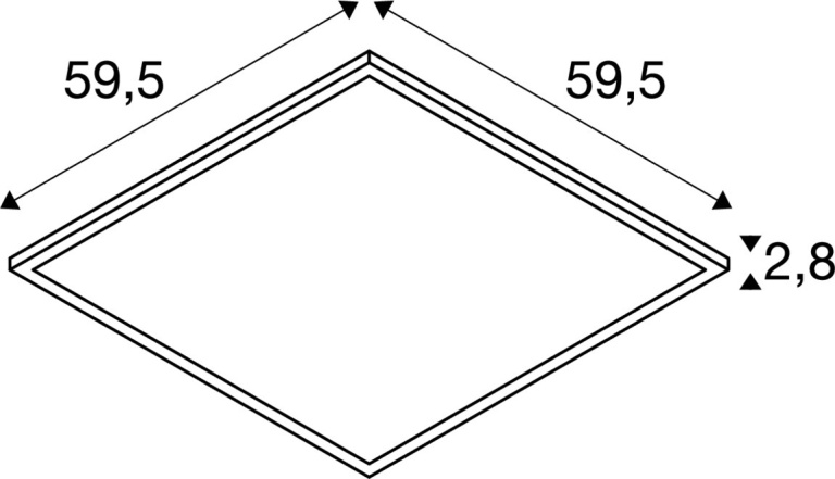 SLV PANEL V 600, 34W 830/840