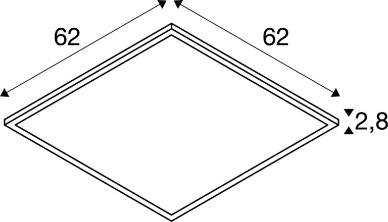 SLV PANEL V 625, 34W 830/840