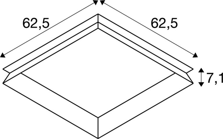 SLV PANEL 625, versenkter Montagerahmen