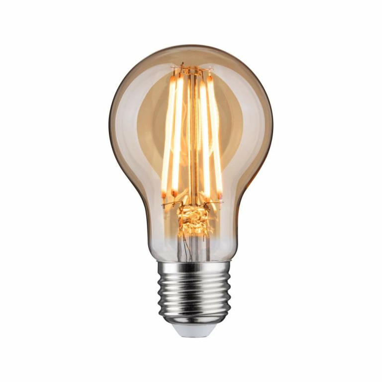 Paulmann 1879 Filament 230V 3-Step-Dim LED Birne E27 470lm 6W 1800K dimmbar Gold