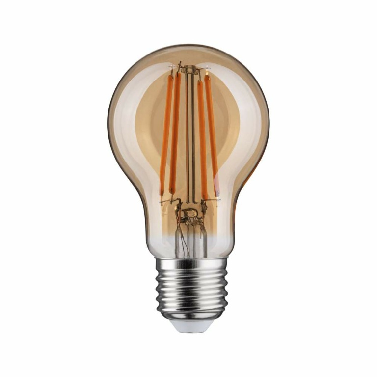 Paulmann 1879 Filament 230V 3-Step-Dim LED Birne E27 470lm 6W 1800K dimmbar Gold